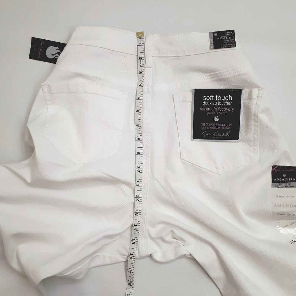 GLORIA VANDERBILT Amanda Classic Tapered Leg Jeans in Vintage White DGVB2692-VWT - Picture 8 of 16